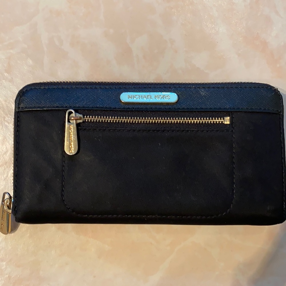 Michael Kors Black and Gold Wallet